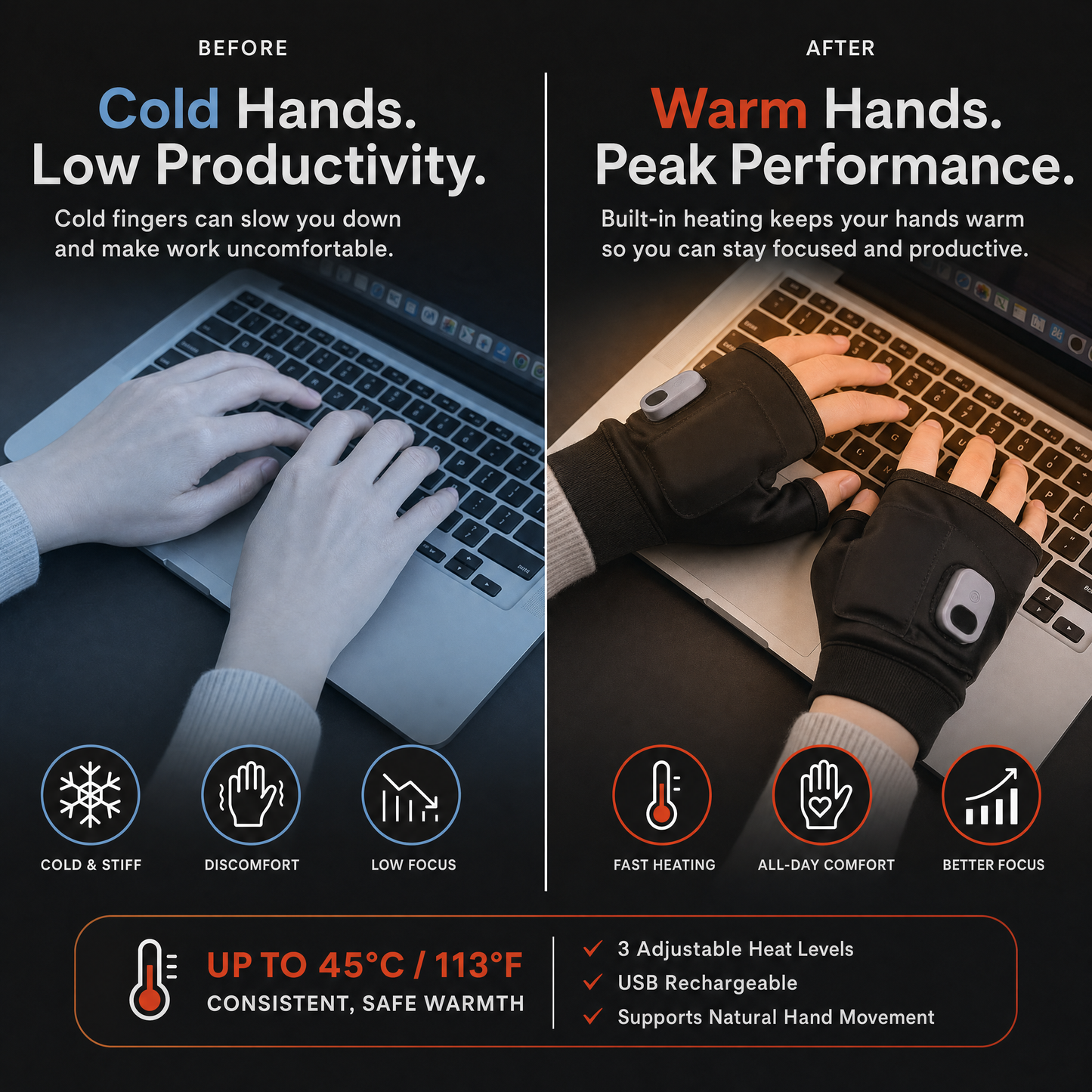 Warmora AllDay™ — Warm Hands, Full Dexterity
